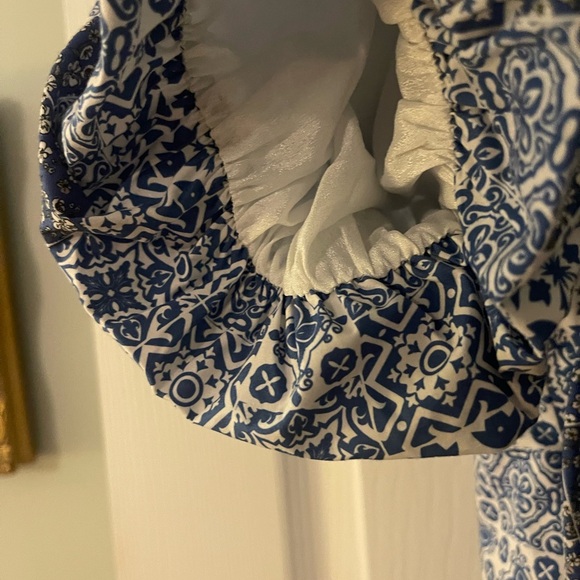 NWT Burdette Dress in Blue and White - Picture 6 of 9